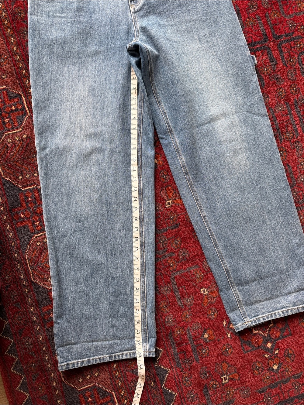 Tibi Medium Blue Double Waist Carpenter Denim Jeans - Picture 4 of 7